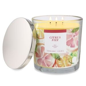 Sonoma Good For Life Citrus Fizz 14oz Scented Candle Jar Summer Scents Fruit NWT